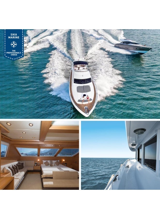 SIKA - Exterior Sealant And Direct Glazing Adhesive For Bonding Organic Glass In Marine Applications - Sikaflex-295 UV Black - PU - 300ml Cartridge - Image 2